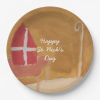 Mitre drôle d'aquarelle de Sinterklaas de jour de