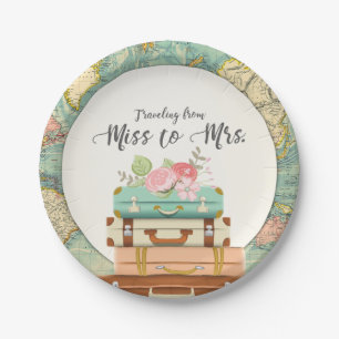 Assiettes En Carton Mlle à Mme Plaques de papier de Fête des mariées d