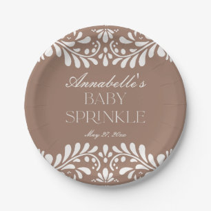 Assiettes En Carton Mocha Brown Talavera Carrelage Fiesta Baby Spinkle
