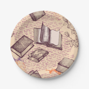 Assiettes En Carton Modèle de livre
