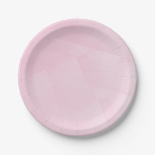 Assiettes En Carton Modèle élégant tendance blanc rose personnalisé