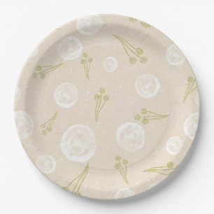 Assiettes En Carton Modèle floral