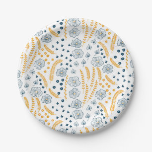 Assiettes En Carton Modèle floral