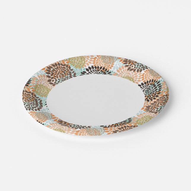 Assiettes En Carton Modèle floral 7 (Angle)