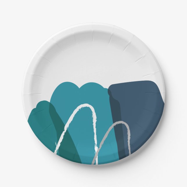 Assiettes En Carton Moderne Abstrait (Devant)