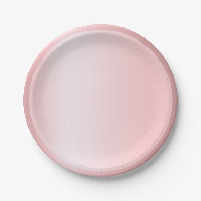 Assiettes En Carton Moderne modèle tendance or rose rose élégant (Devant)