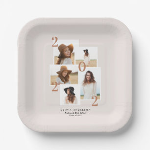 Assiettes En Carton Moderne multi photo graphique géométrique terre cu