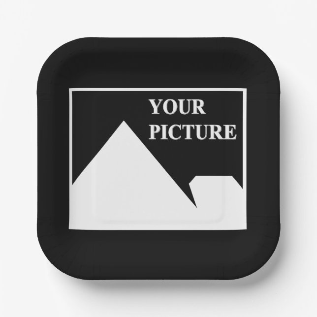 Assiettes En Carton Moderne simple Créez votre propre image Mariage (Recto)