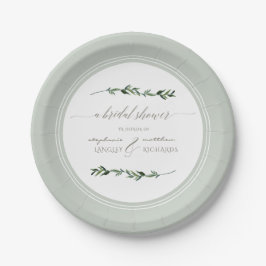 Assiettes En Carton Moderne simple feuille feuillage Fête des mariées 