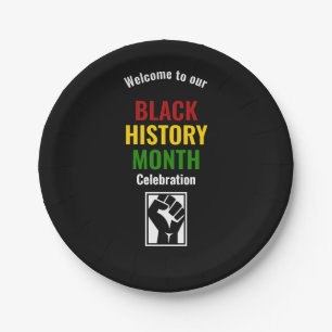 Assiettes En Carton MOIS DE L'HISTOIRE NOIRE Fête de bienvenue