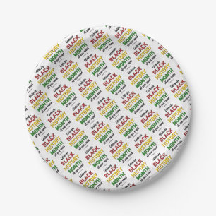 Assiettes En Carton MOIS D'HISTOIRE NOIRE MOtivationnel BHM