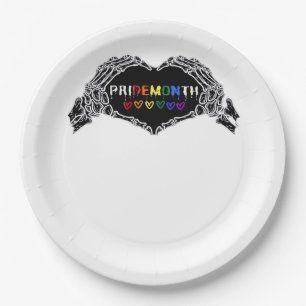 Assiettes En Carton Mois Skeleton Heart Hands LGBTQIA