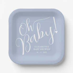 Assiettes En Carton Mon bébé ! Baby shower Blue Boy