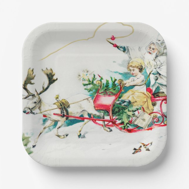 Assiettes En Carton Mon Cher Petit Ami - Fêtes de Noël (Recto)