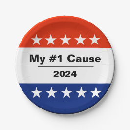 Assiettes En Carton Mon numéro d'élection 2024