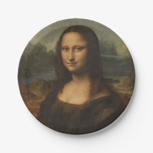 Assiettes En Carton Mona Lisa Léonard de Vinci
