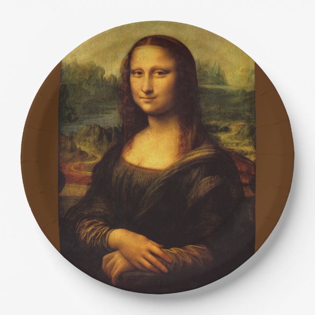 Assiettes En Carton Mona Lisa ... Leonardo da Vinci ~ 1503-1517 (Devant)