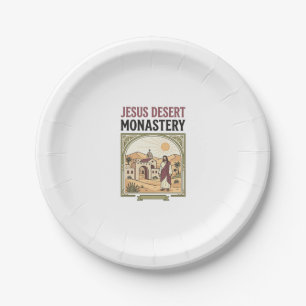 Assiettes En Carton Monastère désertique de Jésus Monastère désertique