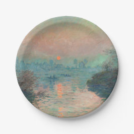 Assiettes En Carton Monet Sunset Seine Beaux-Art Impressionnisme