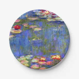 Assiettes En Carton Monet Water Lilies 