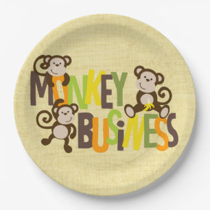 Assiettes En Carton Monkey Business
