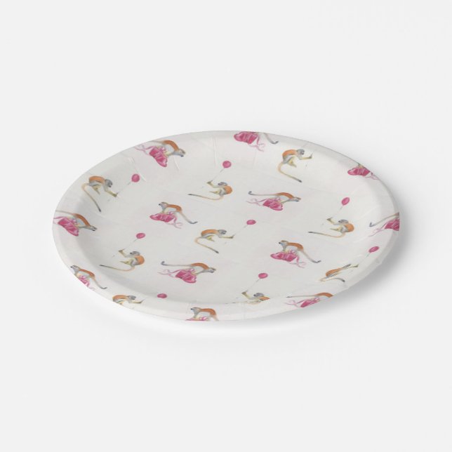 Assiettes En Carton Monkey Party Birthday Paper plates (Angle)