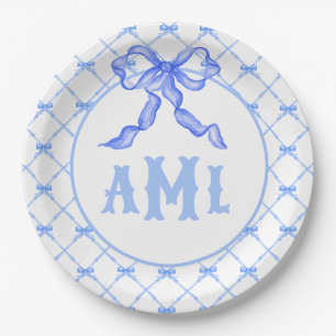 Assiettes En Carton Monogram Bamboo & Bow