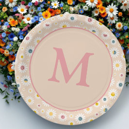Assiettes En Carton Monogramme coloré Souriant Faisée personnalisée