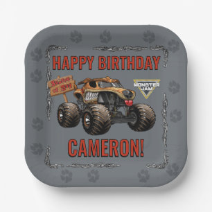 Assiettes En Carton Monster Jam - Monster Mutt Anniversaire