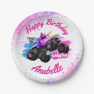 Assiettes En Carton Monster Jam - Sparkle Smash Anniversaire