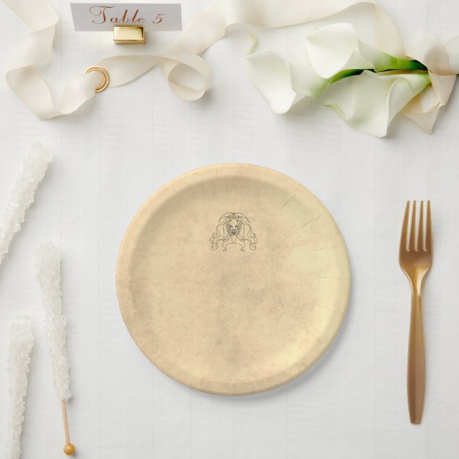 Assiettes En Carton monster lion medieva (Mariage)
