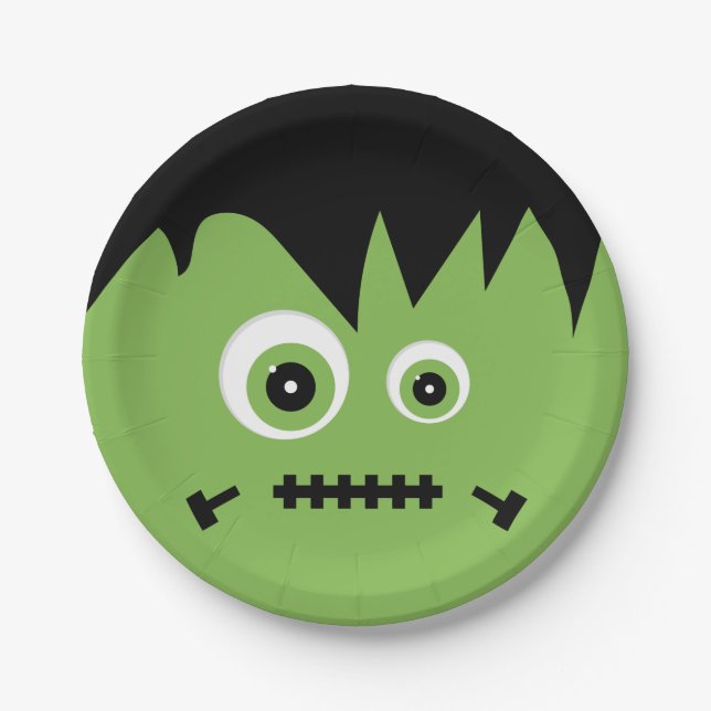 Assiettes En Carton Monster Mash | Frankenstein Halloween (Devant)