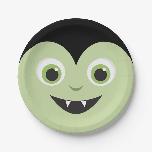Assiettes En Carton Monster Mash | Halloween Vampire (Devant)