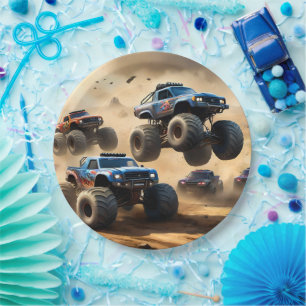 Assiettes En Carton Monster Trucks Mayhem,
