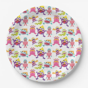 Assiettes en carton - Monstres effrayants