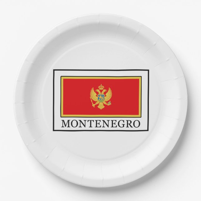 Assiettes En Carton Monténégro (Devant)