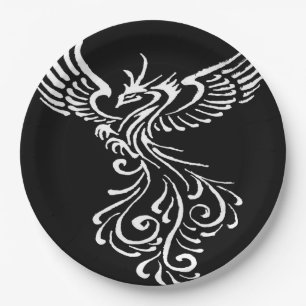 Assiettes En Carton Monter De La Phoenix Phoenix Illustration Blanche