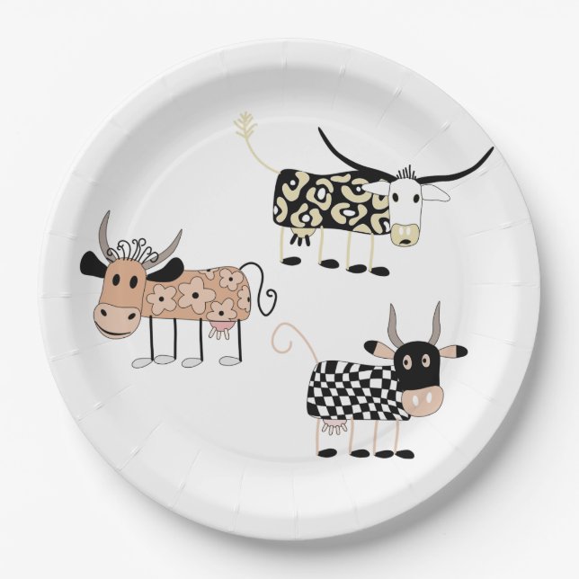 Assiettes En Carton Moo (Devant)