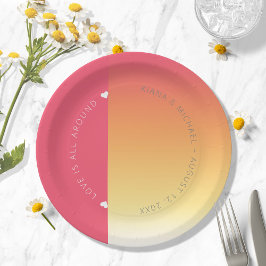Assiettes En Carton Mood Gradient Mariage Hot Summer ID741