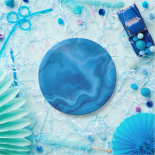 Assiettes En Carton Moonstone Blue