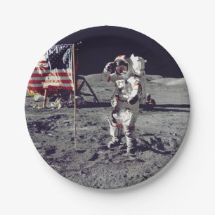 Assiettes En Carton Moonwalk Apollo 17