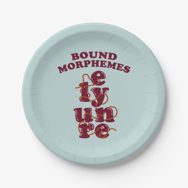 Assiettes En Carton Morphèmes liés Phonique enseignement anglais (Devant)