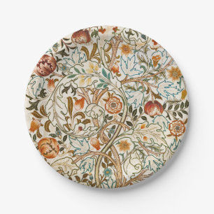 Assiettes En Carton Morris Acanthus Floral Crewel Motif de broderie