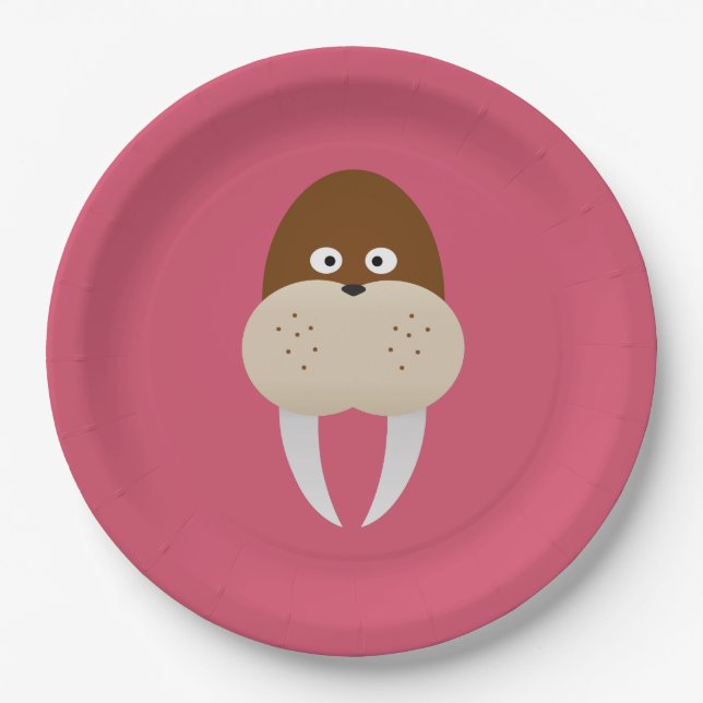 Assiettes En Carton Morse (Devant)