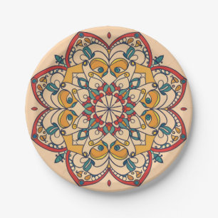 Assiettes En Carton mosaïque arabe marocaine