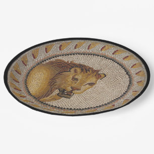 Assiettes En Carton Mosaïque du lion romain