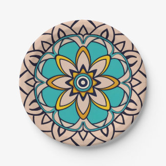 Assiettes En Carton mosaïque marocaine andalouse
