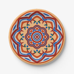 Assiettes En Carton mosaïque marocaine andalouse
