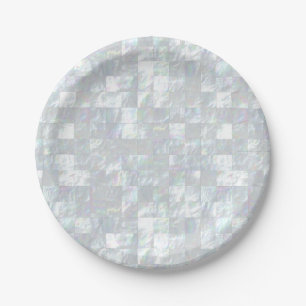 Assiettes En Carton Mosaïque nacrée
