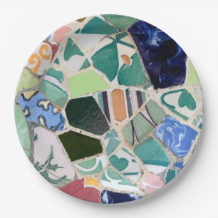 Assiettes En Carton Mosaïques de Park Guell